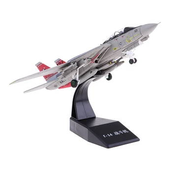 1:100 Yüksek Simülasyon Diecast Savaş Uçağı Model Oyuncaklar ABD F-14 Avcı Modeli Oyuncaklar 20x19x13 cm
