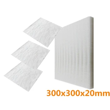 1 adet 300x300x20mm DIY hava temizleyici filtre hepa + 3 adet ilk etkisi filtre pamuk temizleme pus kaldırma PM2. 5 toz filtresi