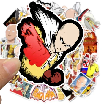 10/30/50 ADET Anime BİR PUNCH-MAN Karakter Saitama Sticker Oyuncak Bagaj Dizüstü IPad Hediye Kaykay Araba buzdolabı mıknatısı Toptan