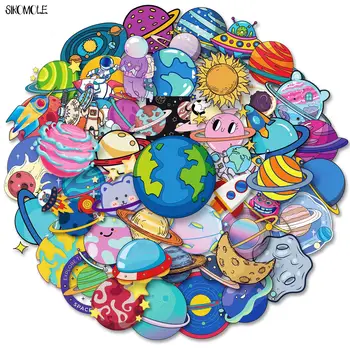 10/30/50 ADET Karikatür Sevimli Kozmik Yıldız Şeffaf Çıkartmalar Estetik DIY Çocuk Oyuncakları Kaykay Dizüstü Çıkartmaları Graffiti Sticker F5