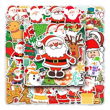 10/30/50 ADET Sevimli Noel Noel Baba Sticker DIY Telefon Dizüstü Bagaj Kaykay Graffiti Çıkartmaları için Eğlenceli Çocuk Oyuncakları Hediye