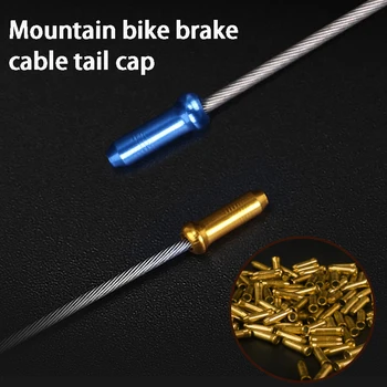 10/50/100 ADET Bisiklet Kablo Uç Kapakları MTB Bisiklet Tel Sonu Fren Attırıcı Shifter Kablo İpuçları Caps Crimps Bisiklet Aksesuarları