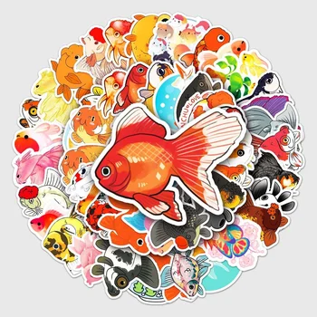 10/50 Adet Sevimli Goldfish Çıkartmalar Araba Laptop için Kaykay Bisiklet Telefonu Bagaj Çıkartması Oyuncak Sticker Çocuklar Karalama Defteri Karikatür Çıkartması
