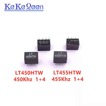 10 adet / grup LT455HTW LT450HTW LT450HW LT455HW 1 + 4 5Pin DIP-5 455KHz 450KHz seramik filtre iletişim sinyal rölesi