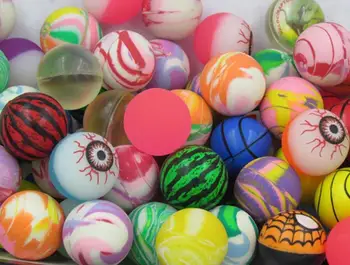 10 adet Komik oyuncak topları karışık Renkli Süper Sıçrama Kabarık Topu Katı yüzen Zıplayan Superball elastik kauçuk Parti Dolgu