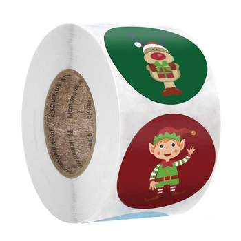 100-500 adet Merry Christmas Çıkartmalar Zarf Hediye Kartları Paketi Mühür Etiket Noel Dekorasyon Hediye Serisi Etiket Etiketleri