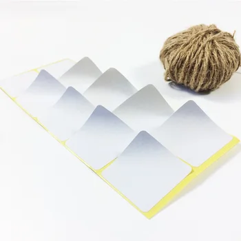 100 Adet / grup Yeni Beyaz Renk Kare Tasarım Kraft Boş Sızdırmazlık Sticker / DIY Hediye Paketi Etiket / Kendinden yapışkanlı Kağıt Çıkartmalar