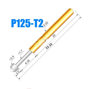 100 ADET P125-T2 Elmas Kafa Bahar Test Probu Çapı 2.02 mm İğne Uzunluğu 33.35 mm devre Test