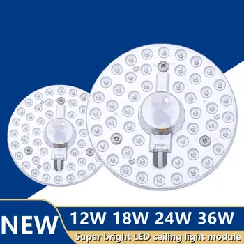 12W 18W 24W 36W LED panel aydınlatma Modülü Lamba Enerji Tasarrufu AC220V 230V yuvarlak tavan Lambası kurulu ışık kapalı duvar Lambası spot