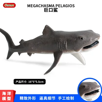 16cm Deniz Yaşamı Hayvanlar Megamouth Köpekbalığı Modeli Aksiyon Figürleri Okyanus Deniz Akvaryumu Biliş Oyuncak Koleksiyonu Süsler Çocuklar hediyeler