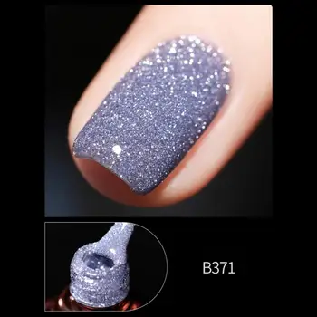 16ml Yansıtıcı Glitter Jel Oje Köpüklü Auroras Tırnak Modeli Jel Tırnak Vernik Yarı Kalıcı Kapalı İslatın UV Jel Taban Üst