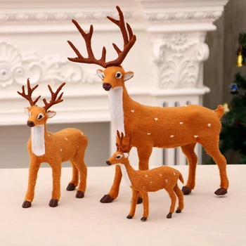 3 ADET Simülasyon Geyik Noel Süslemeleri Geyik Ren Geyiği Ayakta Noel Elk Ağacı Parti Süsler Dekorasyon Sahne Yeni Yıl Modeli