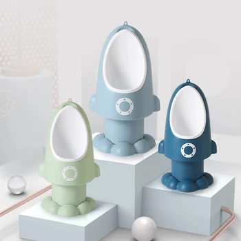 3 Renk Erkek Bebek Pisuar Roket Şekli çocuk Pot Dikey Ayarlanabilir Yükseklik Duvara Monte Işemek Eğitim Lazımlık Taşınabilir Tuvalet