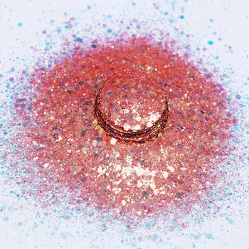 35.28 Ons / paket(1 kg) 18 Renkler Nail Art Glitter PUL TOZ Pul Madeni Pul Karışık Altıgen Tıknaz Tırnak Glitter Toplu Tc#052