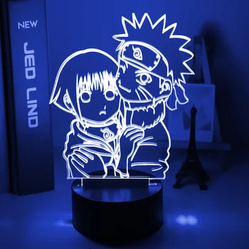 3D LED Gece Lambası Anime Naruto Uzumaki Sasuke Kakashi Hatake Çocuklar yatak odası dekoru Gece Lambası Hitachi Uchiha Noel Hediyesi