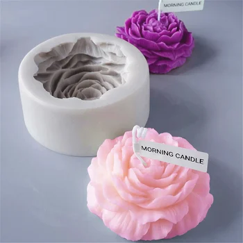 3D Şakayık silikon kalıp Tatlı Dantel Dekorasyon Reçine Mutfak Pişirme Aracı DIY Çiçek Kek çikolatalı Pasta Fondan Mum Kalıpları
