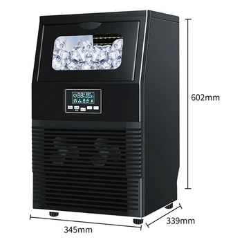 40kg / 24H buz yapım makinesi Ticari Süt Çay Dükkanı, Küçük Ve Büyük Bar, Otomatik Küp Buz yapma Makinesi HZB-40F/A