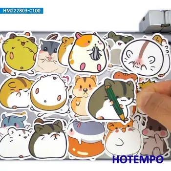50/100 Adet Sevimli Komik Karikatür Hamster Hayvanlar Çıkartmalar Karalama Defteri not defteri Araç Telefonu laptop etiketi Klasik Oyuncaklar