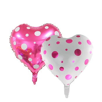 50 adet / grup Nokta kalp şeklinde balon sevgililer günü Düğün doğum günü partisi süslemeleri balon bebek oyuncakları sıcak satış