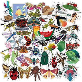 50 ADET Güzel Böcek Graffiti Çıkartmalar Kelebek Arı Dragonfly Karınca Mantis çıkartma Çocuklar İçin DIY Dizüstü Kırtasiye Dizüstü