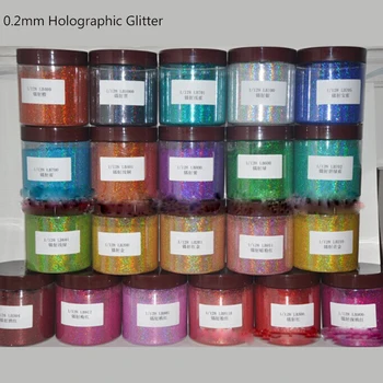 50g Holografik Tırnak Tozu 0.2 mm (1/128 .008) Peri Tozu (Ekstra ince Parıltı): Renkli Holografik Kukla. Akrilik ve jel için #