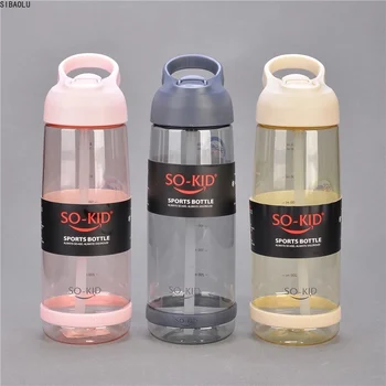 550 ml/800 ml/1000 ml Spor Su Şişesi Saman İle Taşınabilir Spor Spor Şişeleri Sevimli Çocuklar Bebek Drinkware Su Şişesi