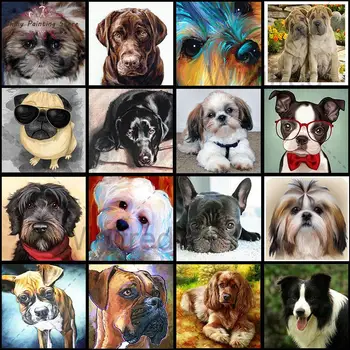 5D Elmas Boyama Mozaik Labrador Köpek Tam Kare Yuvarlak Matkap Elmas Nakış Pet Sevimli Köpek Hayvan Çapraz Dikiş Kiti Duvar Sanatı