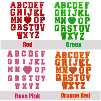 6.5 cm A-Z Renk İngilizce Harfler Yamalar Giyim Çanta İçin Glitter Mektup Yamalar Sopa Alfabe Harfleri Nakış Aplike AB