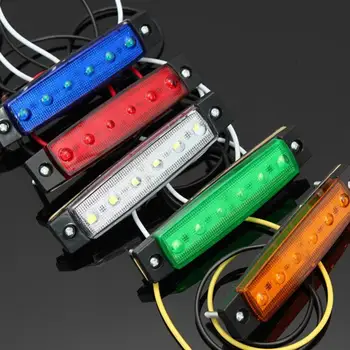 6 LED kamyon yan ışık Acil Kamyon Römork ikaz lambaları 24V Gösterge Uyarı Lambası Sinyal Led araba ışıkları Su Geçirmez Lambalar