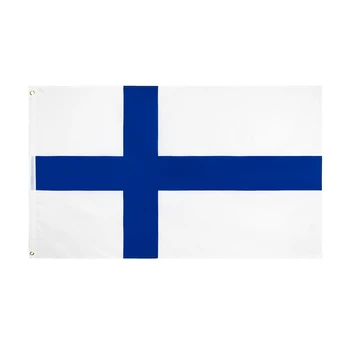 90x150 CM mavi çapraz Suomen tasavalta suomi fi fin Finlandiya Bayrağı Dekorasyon İçin