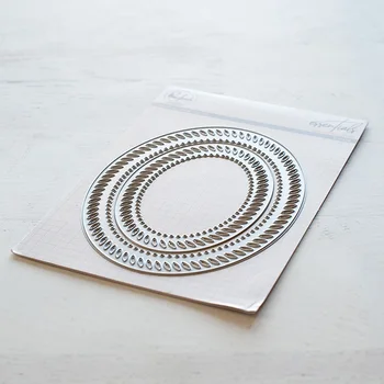 AliliArts Metal Kesme Ölür Örgülü oval dıy Scrapbooking Fotoğraf Albümü Dekoratif Kabartma Kağıt Kartı El Sanatları Kalıp 2020