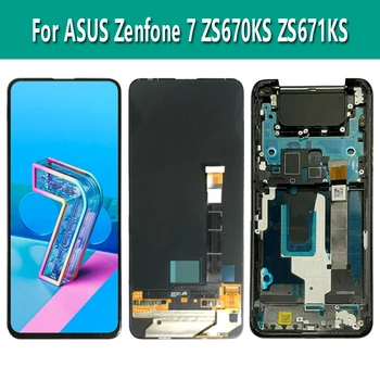 Asus Zenfone 7 Pro için ZS671KS I002DD lcd ekran dokunmatik ekranlı sayısallaştırıcı grup Asus Zenfone 7 İçin ZS670KS I002D Ekran