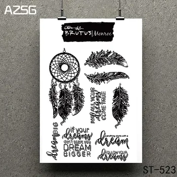 AZSG Tüy sanat Temizle Pullar / mühür için DIY Scrapbooking / Kart Yapımı / Fotoğraf Albümü Dekorasyon Malzemeleri