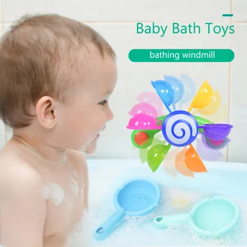 Bebek Banyo Oyuncakları Renkli Su Çarkı Banyo Enayi Küvet Su Püskürtme Oyun Seti Duş Yağmurlama Oyuncak Çocuklar İçin Yürümeye Başlayan Çocuk