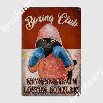 Boks Kulübü Kazananlar Tren Kaybedenler Şikayet Siyah Kedi Sevgilisi Posteri Metal Plak Duvar Duvar Dekor Oluşturmak Tabela Posteri