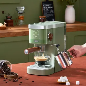 Elektrikli Espresso Kahve Makinesi Makinesi 20bar Dokunmatik Ekran Toz Kapsül Yapma İçecekler süt köpürtücü