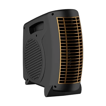 Elektrikli Isıtıcı 220V 600W 50Hz Mini Ev Ofis Masaüstü Sıcak havalı ısıtıcı İsıtıcı Fan Hızlı İsı Termostatı Siyah AB Tak