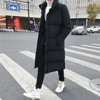 Erkekler Kış Rahat Uzun Aşağı Ceketler Ceket Yüksek Kaliteli Rahat Moda Pike Ceket Artı Boyutu 5XL Erkekler Kalın Rüzgarlık Giyim