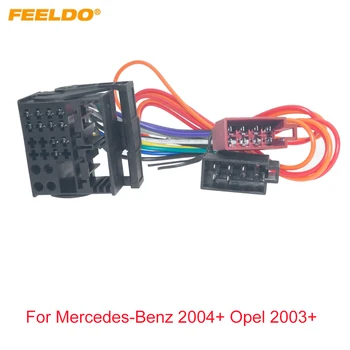 FEELDO Araba Radyo Ses ISO Kablo Demeti Adaptörü Mercedes-Benz 2004 + Opel 2003 + Otomatik Stereo ISO Kafa Üniteleri Tel Kablo