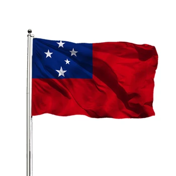 Flagnshow Samoa Bayrağı %100 % Polyester Dijital Baskı Samoa Ulusal Bayraklar Pirinç Grommets ile