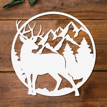 GG0858 Noel Metal Kesme Ölür Elk Dağ Daire Kesim Die Kalıp Dekorasyon koleksiyon defteri kağıdı Zanaat Bıçak Kalıp Yumruk