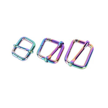 Gökkuşağı Renk Rulo Pin Backle, kaymak Toka Metal Çanta Yapımı İçin Toka Ayarlamak-10 adet