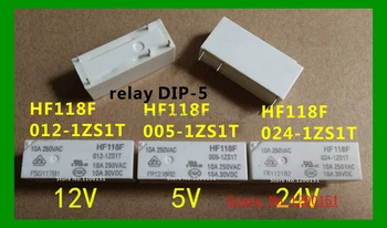  HF118F-005-1ZS1T 5VDC HF118F-012-1ZS1T 12VDC HF118F-024-1ZS1T 24VDC röle DIP-5