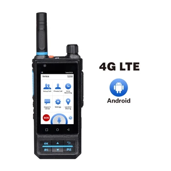 Inrico Ağ radyo S200 Android 7.0 LTE / WCDMA / GSM 4G POC Radyo ile çalışmak Gerçek ptt Zello walkie talkie Küresel çağrı