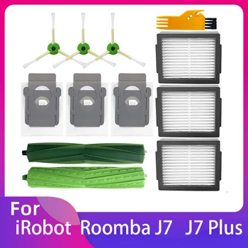 ıRobot Roomba için J7 7150 / J7 Artı 7550 robot vakumlu rulo Ana Yan Fırça Toz Torbası Hepa Filtre Temizleyici Yedek Kiti Parçası