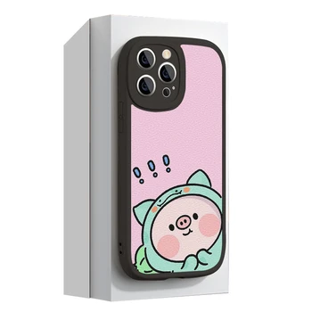 Için İphone13 Karikatür domuz cos sevimli telefon Kılıfı için Apple İphone 13 12 11 Pro MAX MiNi 7 8 artı X XS XR Kuzu Derisi Koruyucu Kapaklar