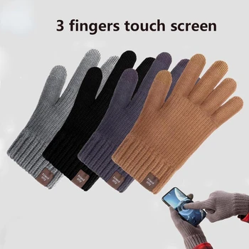 IÇİN üç parmak dokunmatik ekran sıcak kadife eldiven Akıllı Telefon Dokunmatik Ekran Kadın Erkek Sıcak Eldiveni Eldiven Kış
