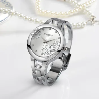 Kadın Saatler Kuvars Moda Bilezik İzle Kadınlar Saatler Lüks Kristal Bayanlar İzle Saat relogio feminino reloj mujer