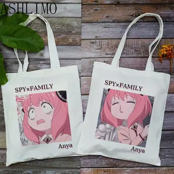 Kawaii CASUS AİLE Anime Tote keten çantalar omuz çantası Büyük Kapasiteli Plaj Çantaları Kadın Alışveriş Çantaları Kızlar Sevimli Shopee Dükkanı