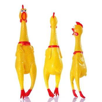 Komik Çığlık Tavuk Sıkmak Ses Oyuncak Evcil Köpek Oyuncak Ürün Shrilling Tavuk Dekompresyon Aracı Gıcırtı Havalandırma Tavuk